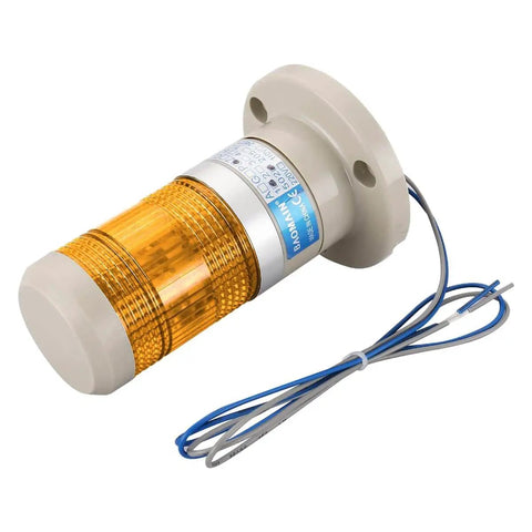 Continuous 24V Yellow LED Industrial Signal Light Tower Lamp With All Round Warning Function For Machinery Direct Mount