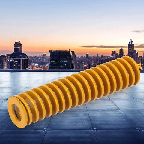 Two Pieces Yellow Extra Light Load Mold Spring For Industrial Machinery And Stamping Dies With 12mm Outer Diameter And 6mm Inner Diameter