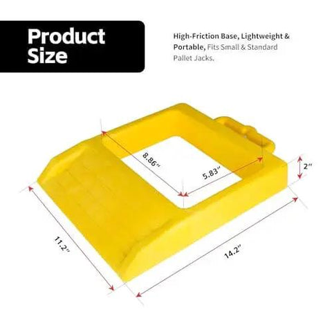 Rugged Heavy Duty Pallet Jack Chock For Maximum Stability And Safety Beefy High Friction Base Lightweight And Portable Fits Small And Standard Pallet Jacks MaxxHaul 51167 front view