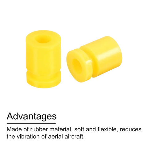 Anti Vibration Rubber Balls Set For RC Flight Controllers F4 And F7 M3x8mm Mounting, 8mm Ball Height And 6mm Outer Diameter, Yellow Pack Of 24, Reduces Vibration For More Stable Drone Control And Smoother Flights