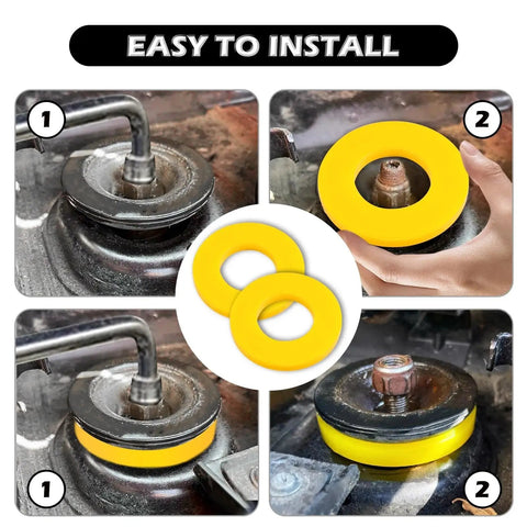 Installation of 2 Pack Silencer Shock Bushings For Shock Absorption And Noise Reduction Heavy Duty Bushing Dampers Washers on car suspension.