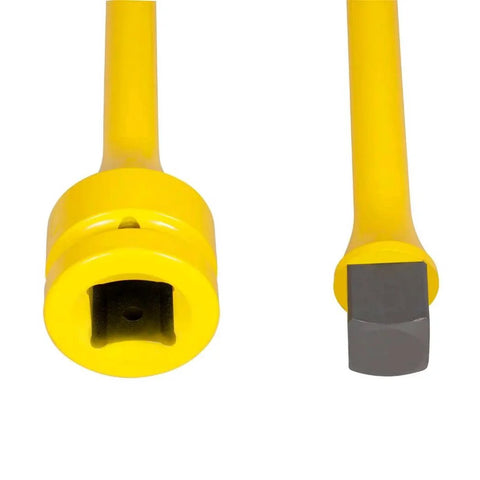 Close-up of Torque Limiting Extension, 1" Drive, 300 ft/lbs, Yellow, 40407 showing socket and extension ends.