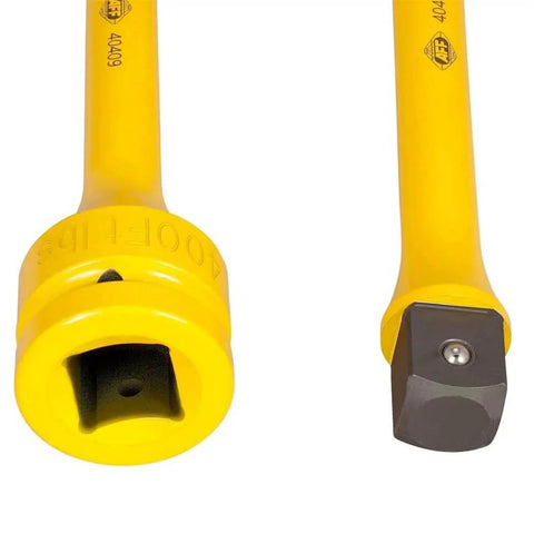 Torque Limiting Extension, 1" Drive, 400 ft/lbs, Yellow, 40409 close-up showing both ends