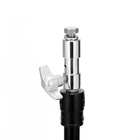 Close-up of Yoke Mount To Baby Receiver And Junior Adapter for TVMP Yoke Lighting Mounts Converts To Light Stands or Wall Arm.