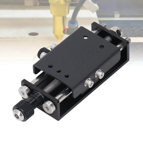 Z Axis Screw Slide Table Linear Actuator for engraving machines, black stainless steel component, shown with CNC tool background.
