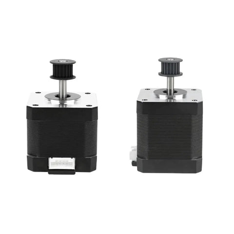 Dual view of Z Axis 42 48 Stepper Motor For K1 Max 3D Printer 1A 1.8 Degree Shaft with vertical mount and connector