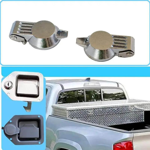 Durable zinc alloy cam lock dust cover set protects tool box locks from dust and moisture, extends life, and keeps cabinets secure.