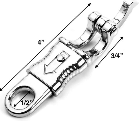 10 Pack Panic Snap Quick Release Metal Snap For Paracord And Get Back Whips With One Half Inch Eye And Quick Detach Clip Zinc Alloy