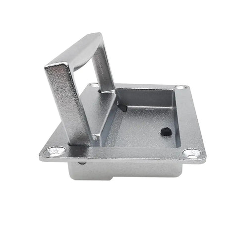 Zinc Alloy Recessed Pull Handle For Cabinets And Equipment Slim Flush Lift Door Handle 4.37 By 2.74 Inches side view