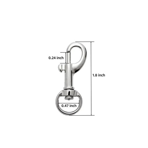 Zinc Alloy Swivel Snap Hook 1.8 Inch 4 Pcs Multipurpose Bolt Snaps for Dog Leash and Keychain, corrosion resistant, rust-proof.