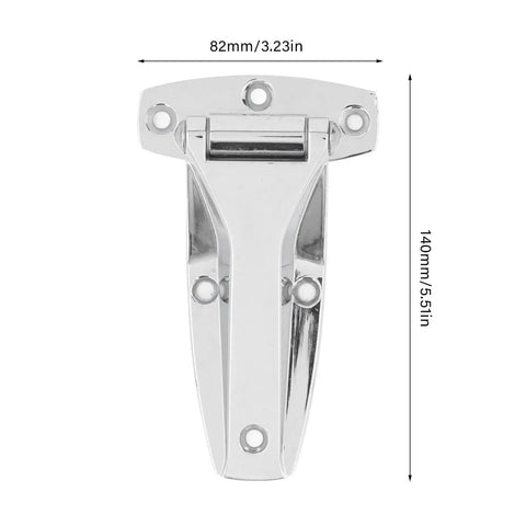Silver TYJH06 Toolbox Hinge Zinc Alloy Heavy Duty Toolbox Latch Hardware, front view, dimensions 82mm by 140mm