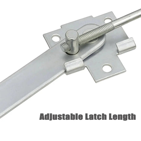 Zinc Barn Door Jamb Latch With Hook 7 Inch Cam Latch For Sliding Doors Keeps Doors Tight With Adjustable Latch Length
