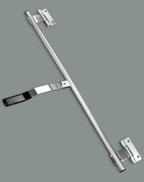 Durable 36 Inch Zinc Plated Cam Bar Latch for Trailers with rubber grip handle and easy installation brackets visible
