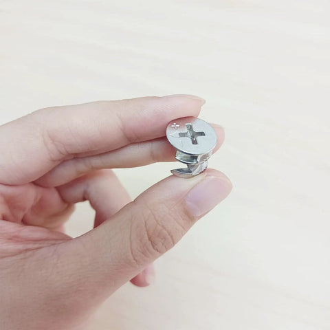 Effortless furniture assembly with zinc alloy cam lock fasteners delivering a strong, stable hold for cabinets, drawers, dressers