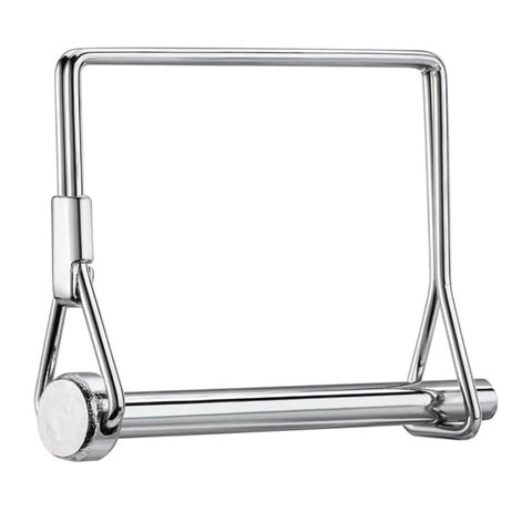 4 Pack Zinc Plated One Quarter Inch Safety Hitch Pins for Utility Trailers, RVs, Boats, Lawn Tractors and Farm Equipment