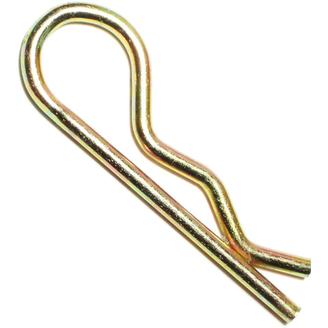 3/16 Inch Hitch Pin Clips, 3-3/4 Inch Length, Zinc Plated Steel, Heavy Duty 10 Pack For Trailers, Farm Equipment, And Automotive Projects