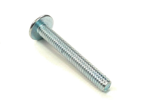 Close-up of ZFBB Knob And Pull Screws 8-32 Thread Cabinet Drawer Screws, zinc plated, 1.75 inch length, shown individually on white background.