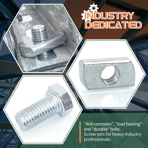 20 pack channel nut and bolt set delivers fast, secure strut mounting with zinc-plated 1/2 x 15/16 inch bolts and nuts.