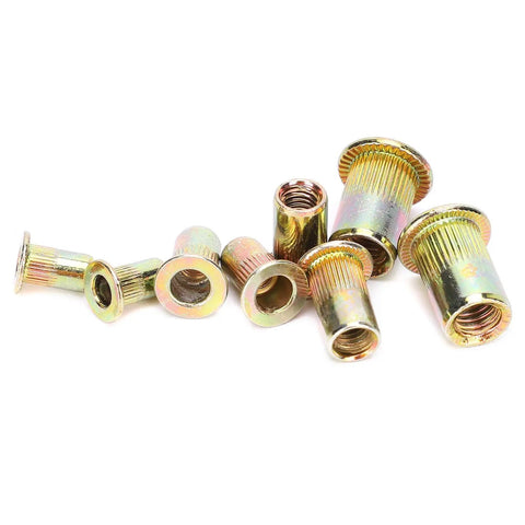 240 Piece Rivet Nut Set M3 M4 M5 M6 Zinc Plated Quick Riveting Hardware for Metal Panels Pipes and Lightweight Industrial Projects