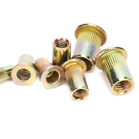 240 Piece Rivet Nut Set M3 M4 M5 M6 Zinc Plated Quick Riveting Hardware For Metal Panels Pipes And Lightweight Industrial Projects