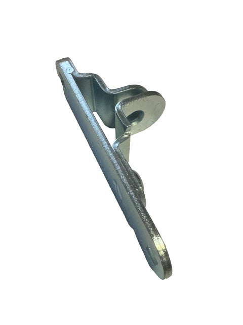 Side view of Heavy Duty Enclosed Trailer Door Latch Hasp For Cargo Horse Motorcycle And Utility Trailers With Lockable Cam Lever Handle Keeper.