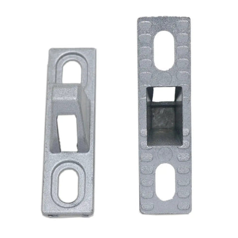 Sliding Door Keeper Set 2 Pack 2.06 Inch Zinc Alloy Chrome Plated Locks For Sliding Glass Doors Latches And Hardware Replacement