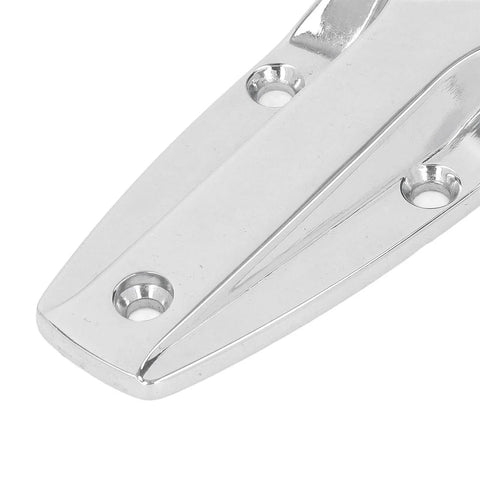 Close-up of Silver TYJH06 Toolbox Hinge Zinc Alloy Heavy Duty Toolbox Latch Hardware designed for truck toolboxes and trailer doors