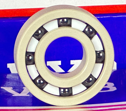 Roulement à billes 6203 PEEK - Billons en céramique Si₃N₄ - Cage PTFE - 17x40x12mm