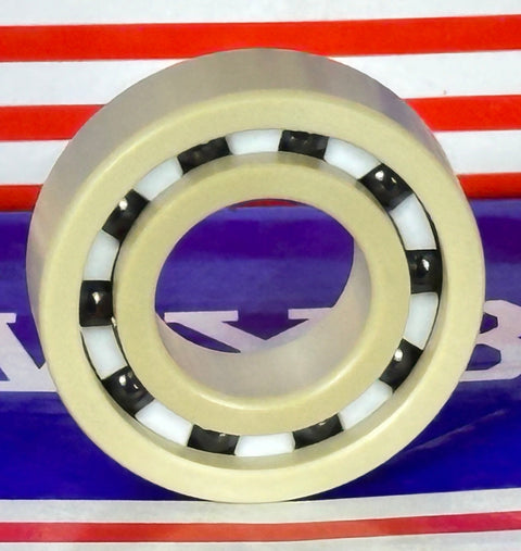 Roulement à billes 6003 PEEK - Boules céramiques Si₃N₄ - Cage PTFE - 17x35x10mm