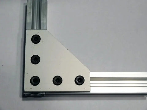 Connecteur d’angle en aluminium 2020 en forme de T à 90 degrés, 60 x 60 x 4 mm, type L, rainure en V, profil d’extrusion