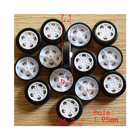 Pneu de roue en caoutchouc de 26,2 mm pour voitures jouets 42Q