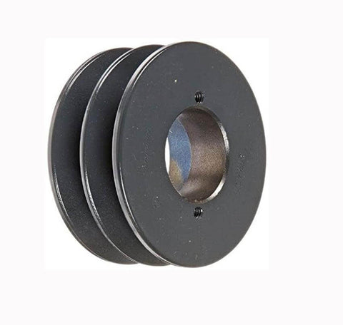 Poulie de poulie à bagues en fonte 2BK45H pour courroie double courroie en V taille 5L, B OD : 4,5" Double rainures 2BK45H