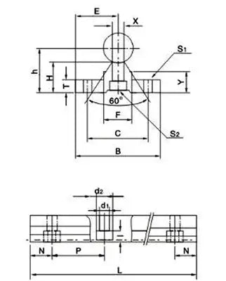 Système de rail guidé supporté en aluminium de 30 mm de 120"