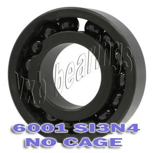 6001 Full Complement Full Ceramic Bearing 12x28x8 Si3N4