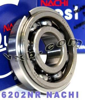 6202NR Nachi Bearing Open C3 Snap Ring Japan 15x35x11mm