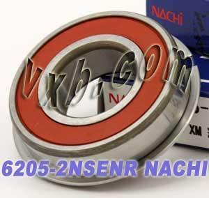 6205-2NSENR Nachi Bearing 25x52x15 Sealed C3 Snap Ring Bearing