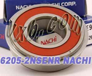 6205-2NSENR Nachi Bearing 25x52x15 Sealed C3 Snap Ring Bearing