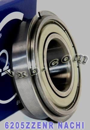 6205ZZENR Nachi Bearing 25x52x15mm Double Shielded C3 Snap Ring Bearing