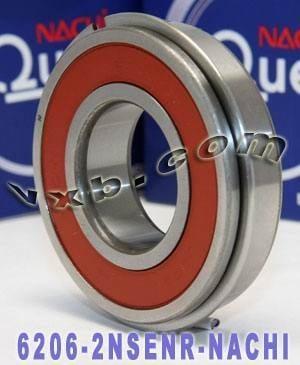 6206-2NSENR Nachi Bearing 30x62x16 Sealed C3 Snap Ring Japan Made