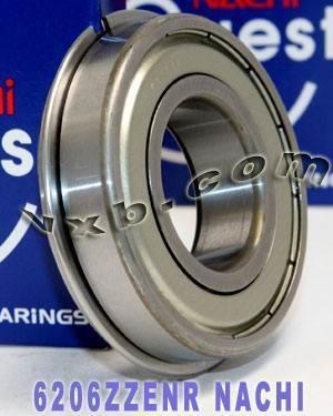 6206ZZENR Nachi Bearing 30x62x16 Shielded C3 Snap Ring Bearing