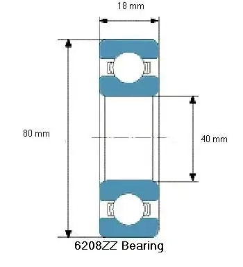 6208ZZ Bearing Deep Groove 6208ZZ - VXB Ball Bearings