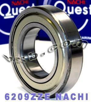 6209ZZE Nachi Bearing Shielded C3 Japan 45x85x19mm