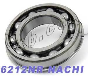 6212NR Nachi Bearing Open C3 60x110x22mm - Snap Ring - Japan