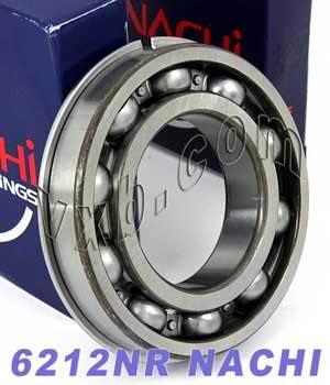 6212NR Nachi Bearing Open C3 60x110x22mm - Snap Ring - Japan