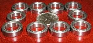 10-Pack 6700ZZ 10x15x4 paliers blindés en métal 10 mm