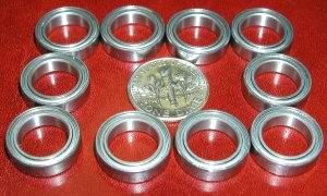 10-Pack 6700ZZ 10x15x4 paliers blindés de 10 mm