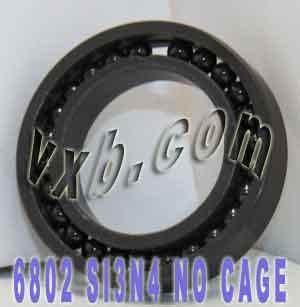 6802 Full Complement Si3N4 Ceramic Bearing 15x24x5mm