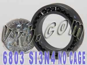 6803 Full Complement Full Ceramic Bearing 17x26x5 Si3N4
