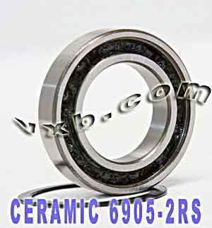 6905-2RS roulement à billes hybride céramique 25x42x9 scellé Si3N4