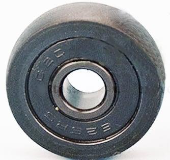 6mm Bore Bearing - 23mm Black rubber cover Tire 6x23x7mm